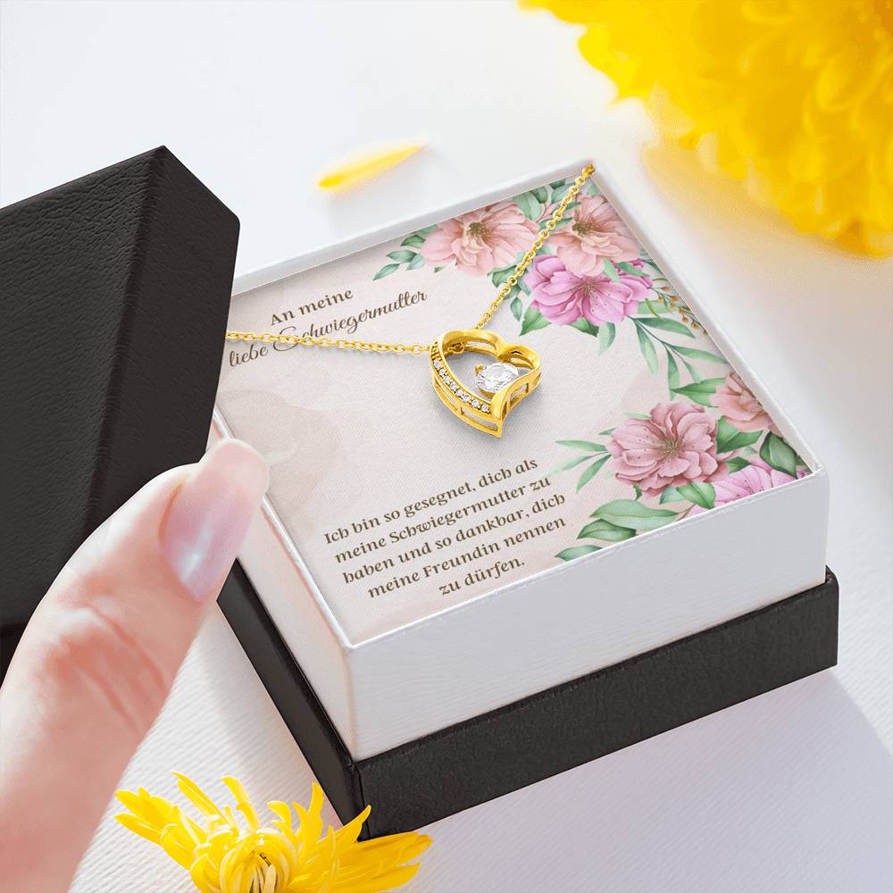 Schwiegermutter geschenk, German woman gift, bling gold heart
