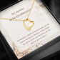 Großmutter necklace, German Grandma gift, bling heart pendant