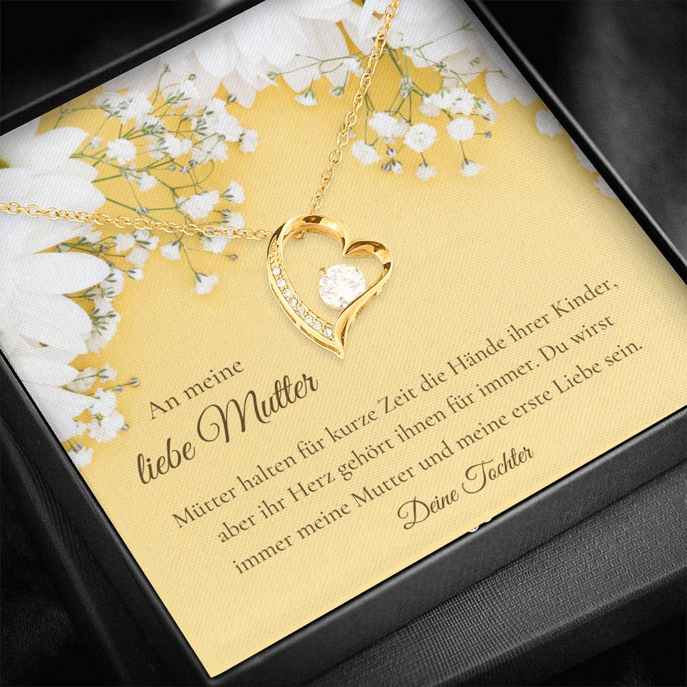 Mutter geschenk, German woman gift, bling gold heart