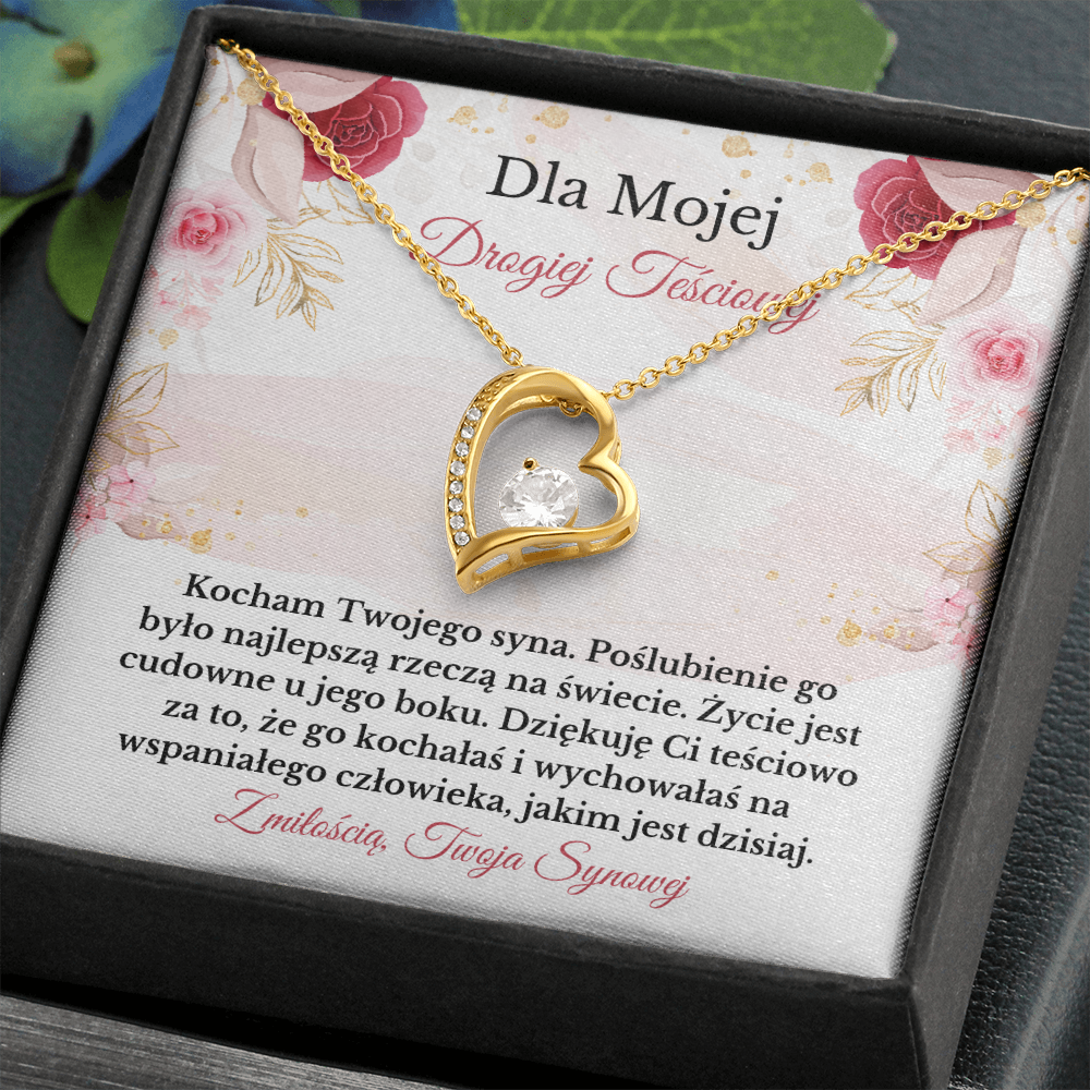 Drogiej Teściowej Naszyjnik Polish Mother-In-Law Necklace Card