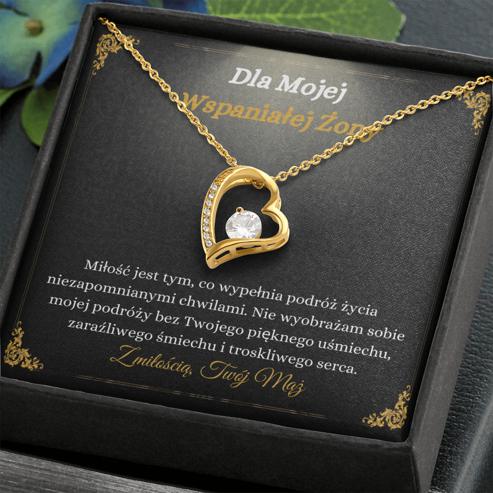 Wspaniałej Żony Naszyjnik Polish Wife Necklace Card