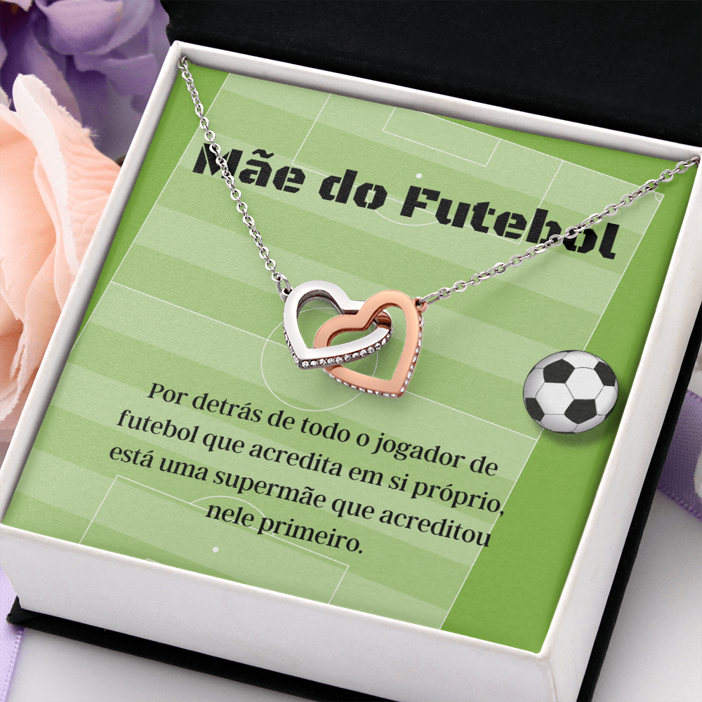 Mãe do Futebol Colar Portuguese Soccer Football Mom Necklace
