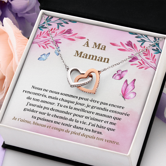 Future Mère Cadeau de Grossesse French Future Mom Necklace Card