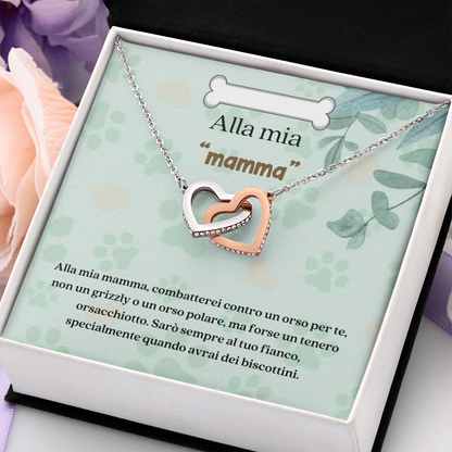 Mamma Collana Regalo Italian Dog Mom Message Card Necklace