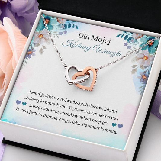 Kochanej Wnuczki Naszyjnik Polish Granddaughter Necklace Card