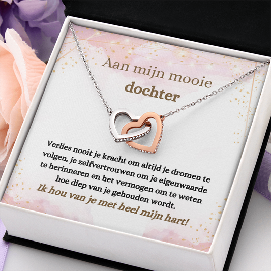 Dochter Ketting Geschenk Dutch Daughter Heart Necklace