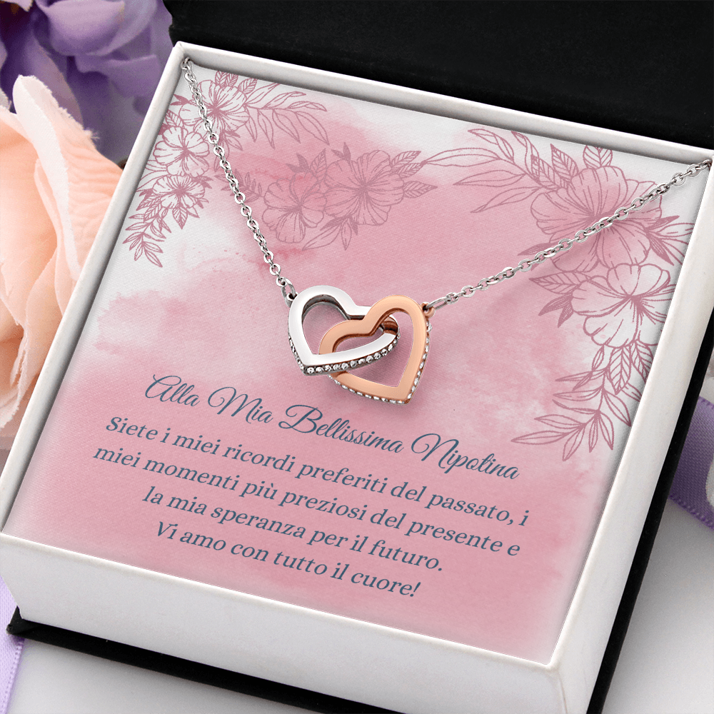Bellissima Nipotina Collana Italian Granddaughter Necklace Card