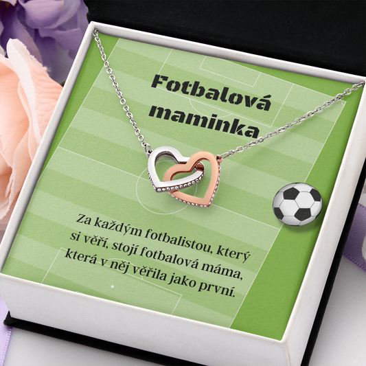 Fotbalová Maminka Náhrdelník Czech Soccer Mom Card Necklace