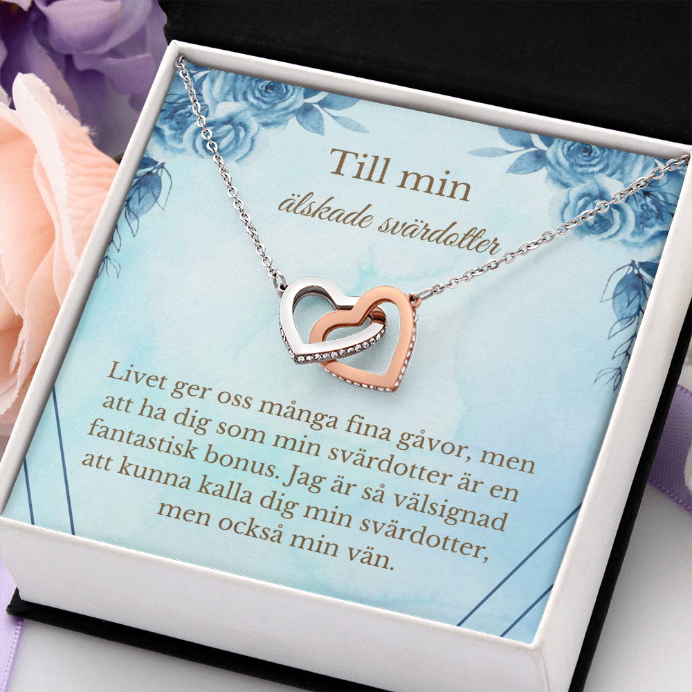 Älskade Svärdotter Halsband Swedish Daughter-In-Law Necklace Card