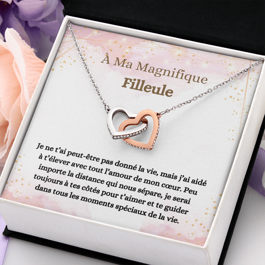 Magnifique Filleule Collier French Goddaughter Necklace Card