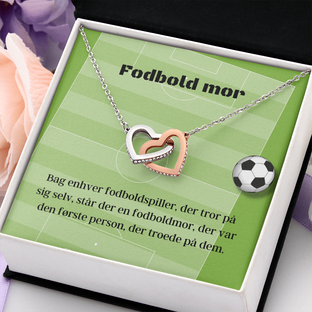 Fodbold Mor Halskæde Danish Soccer Mom Message Card Necklace
