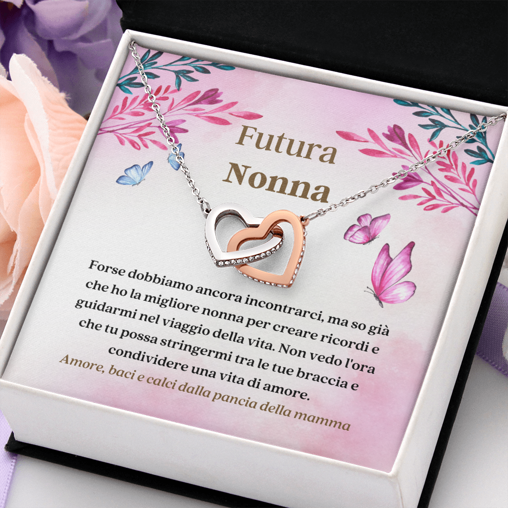 Futura Nonna Collana Regalo Italian Future Grandmother Necklace Card