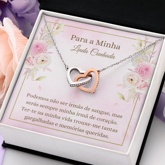 Linda Cunhada Colar Portuguese Sister-In-Law Necklace Card
