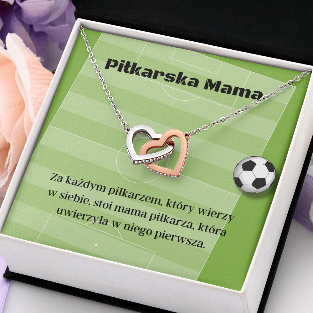 Piłkarska Mama Naszyjnik Prezent Polish Soccer Football Mom Necklace