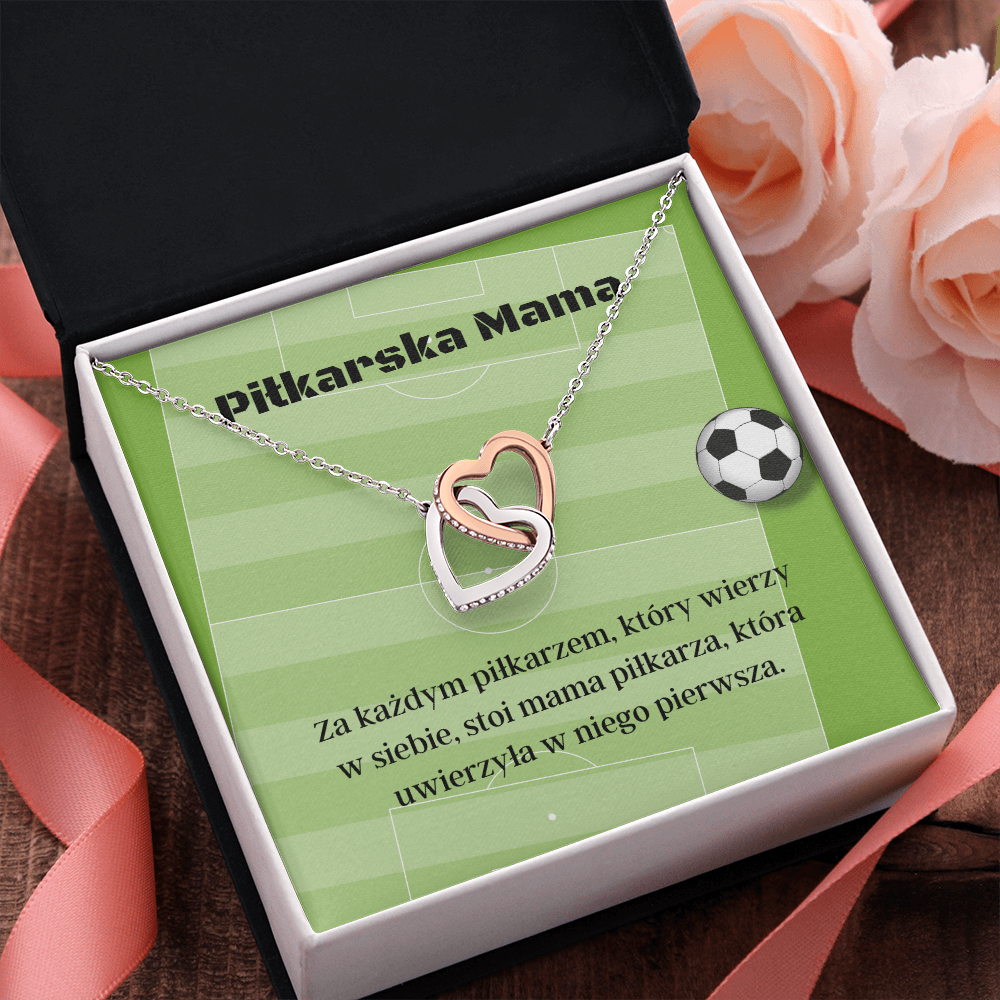 Piłkarska Mama Naszyjnik Prezent Polish Soccer Football Mom Necklace