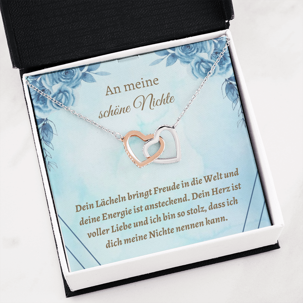 Schöne Nichte Geschenk German Niece Jewelry Card Necklace Gift