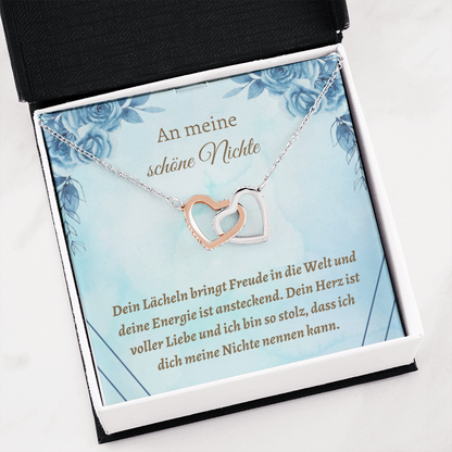 Schöne Nichte Geschenk German Niece Jewelry Card Necklace Gift