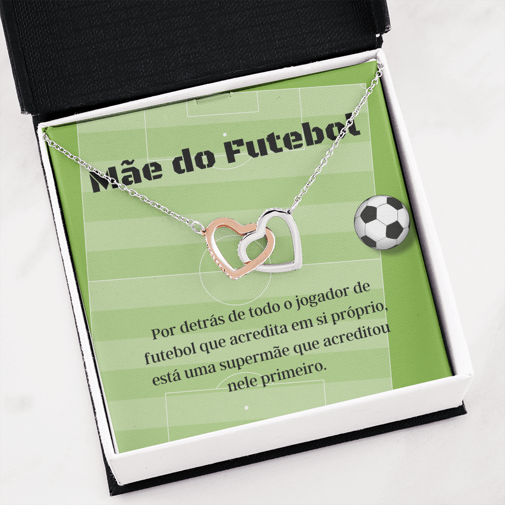 Mãe do Futebol Colar Portuguese Soccer Football Mom Necklace