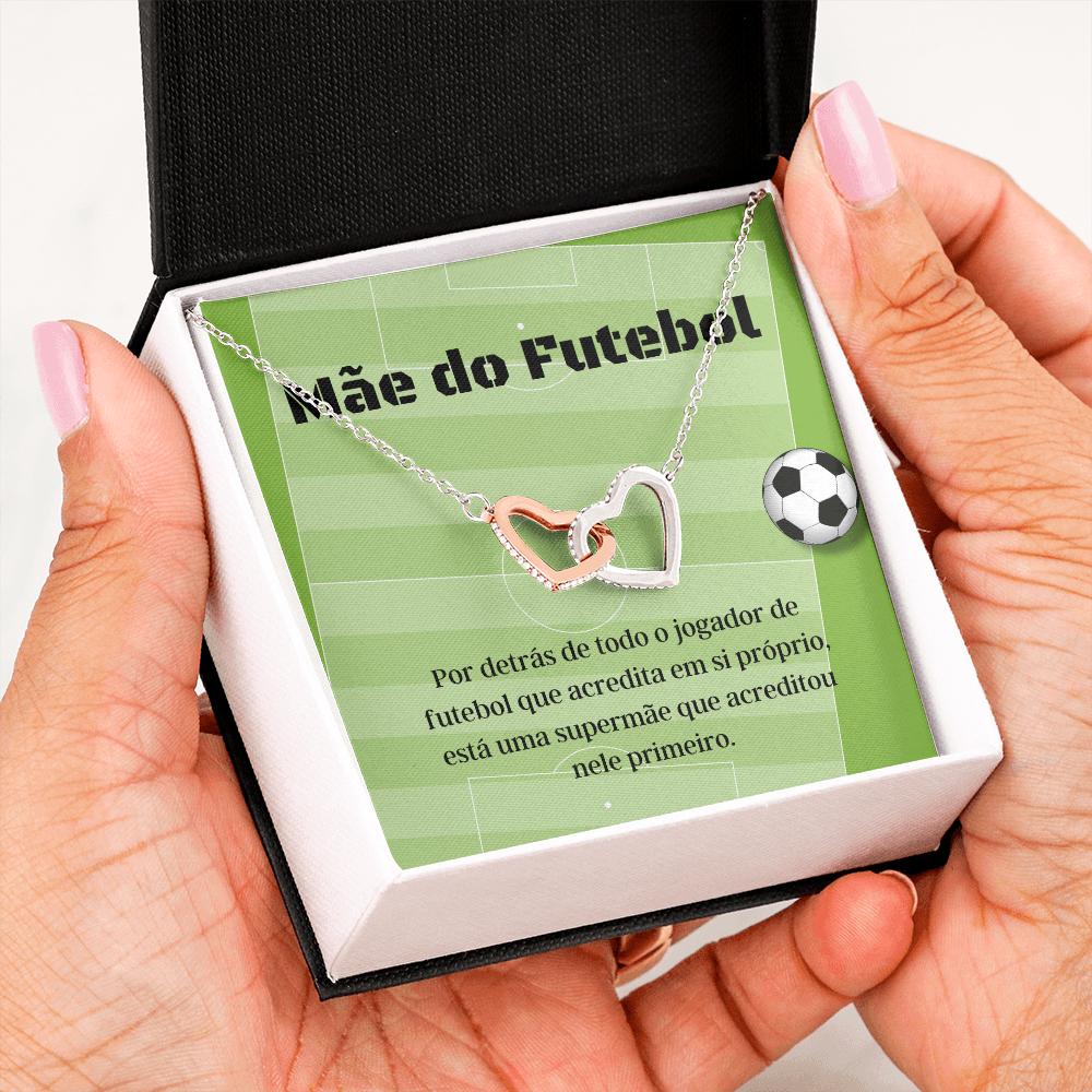 Mãe do Futebol Colar Portuguese Soccer Football Mom Necklace