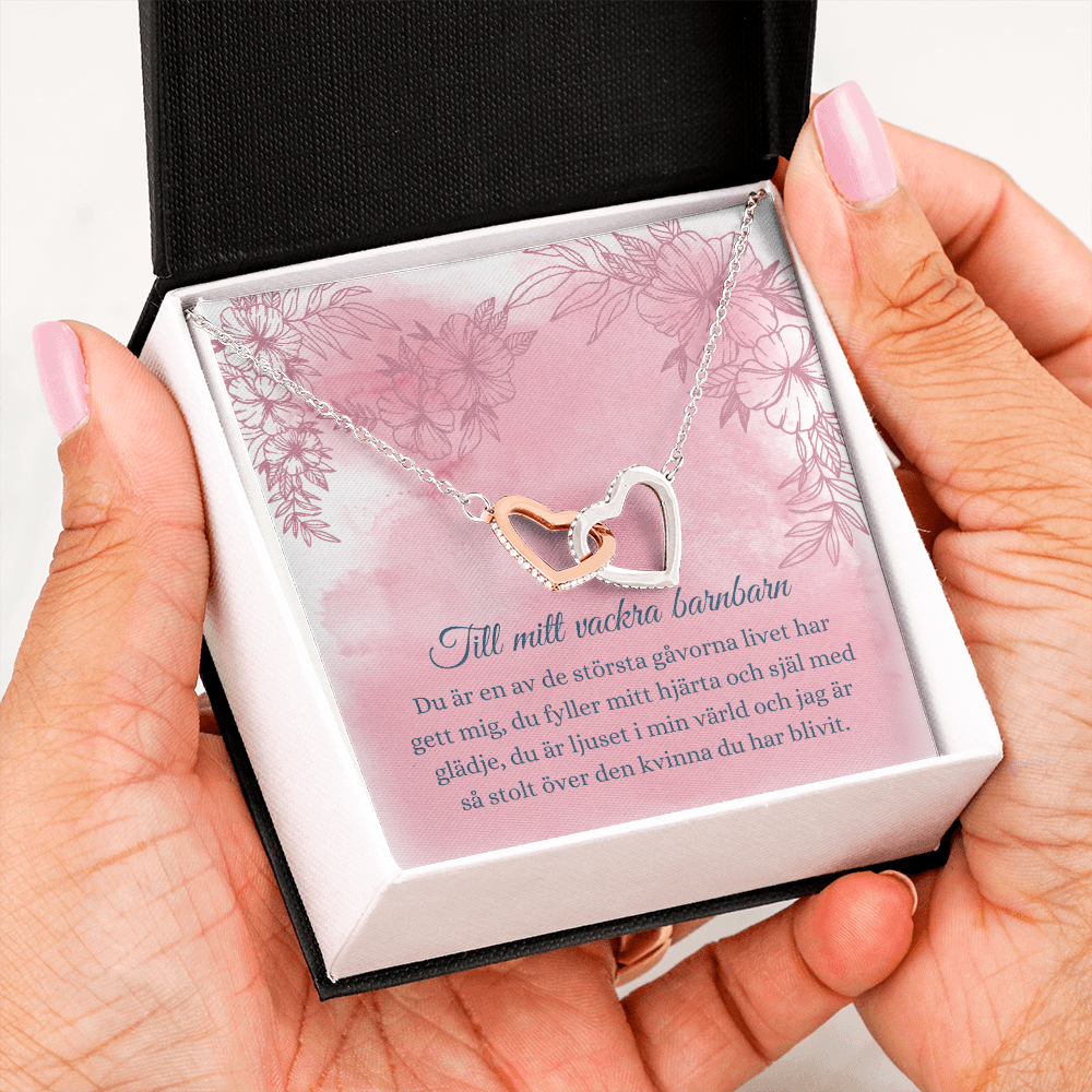 Vackra Barnbarn Halsband Swedish Granddaughter Necklace Card
