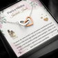 Querida Irmã Colar Portuguese Sister Message Card Necklace