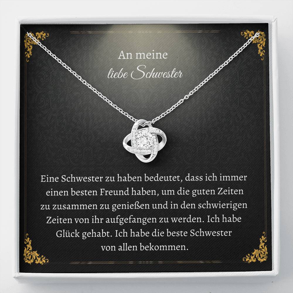 German sister gift, necklace for German, German sayings