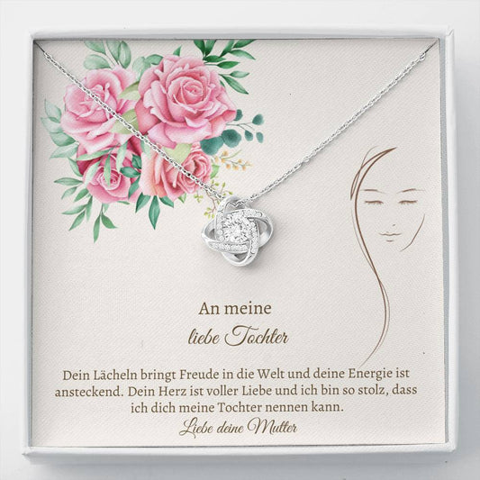 Tochter schmuck, gift for German Tochter, German message card