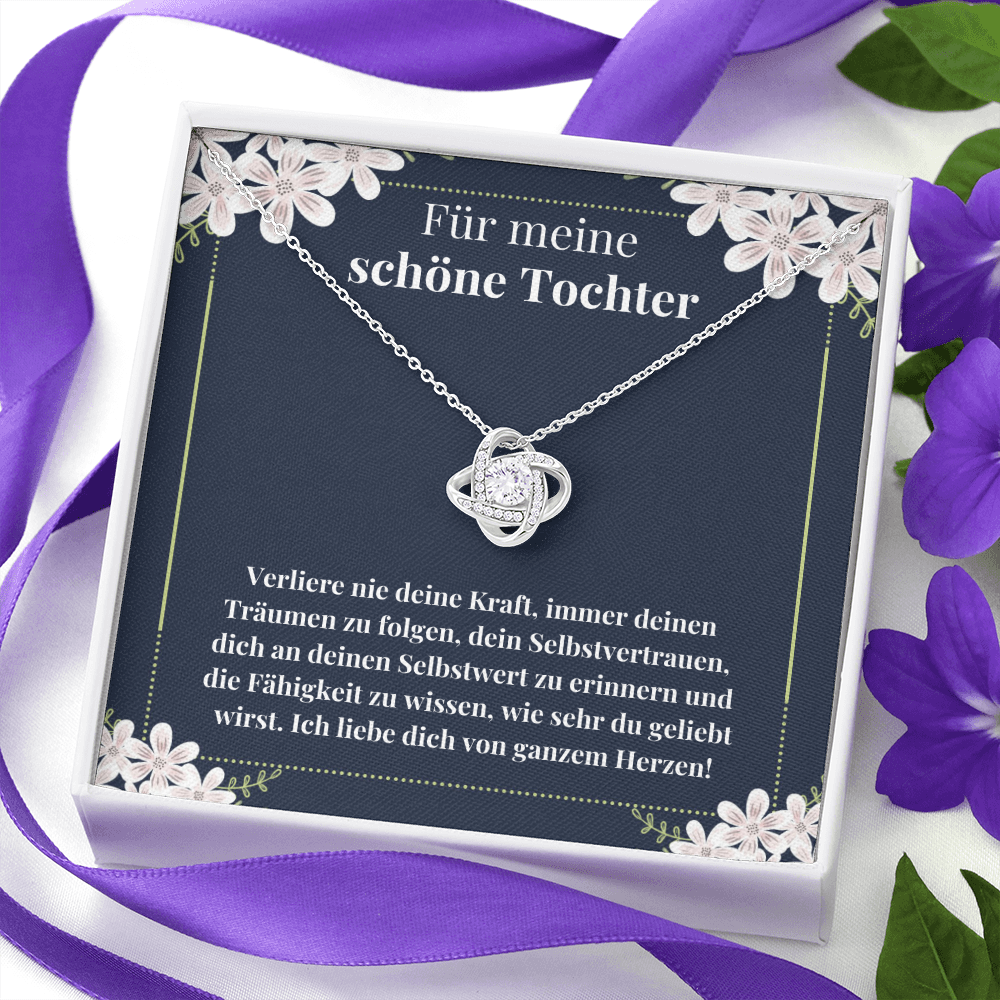 Tochter Halskette Geschenk German Daughter Necklace Card