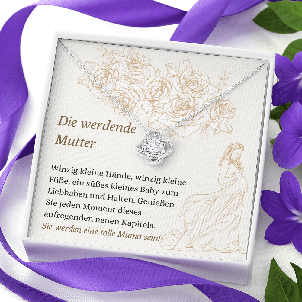 Die werdende Mutter Halskette German Mom To Be Necklace Card
