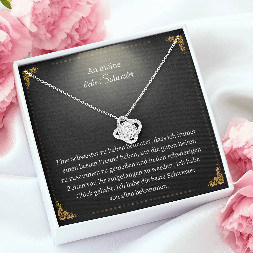 Schwester jewellery, German sister gift, bling pendant