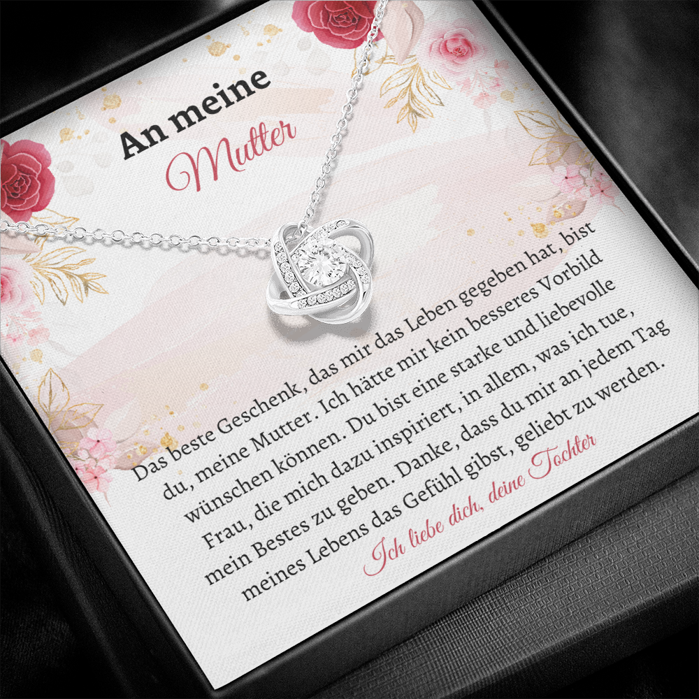 German Mother Message Card Necklace