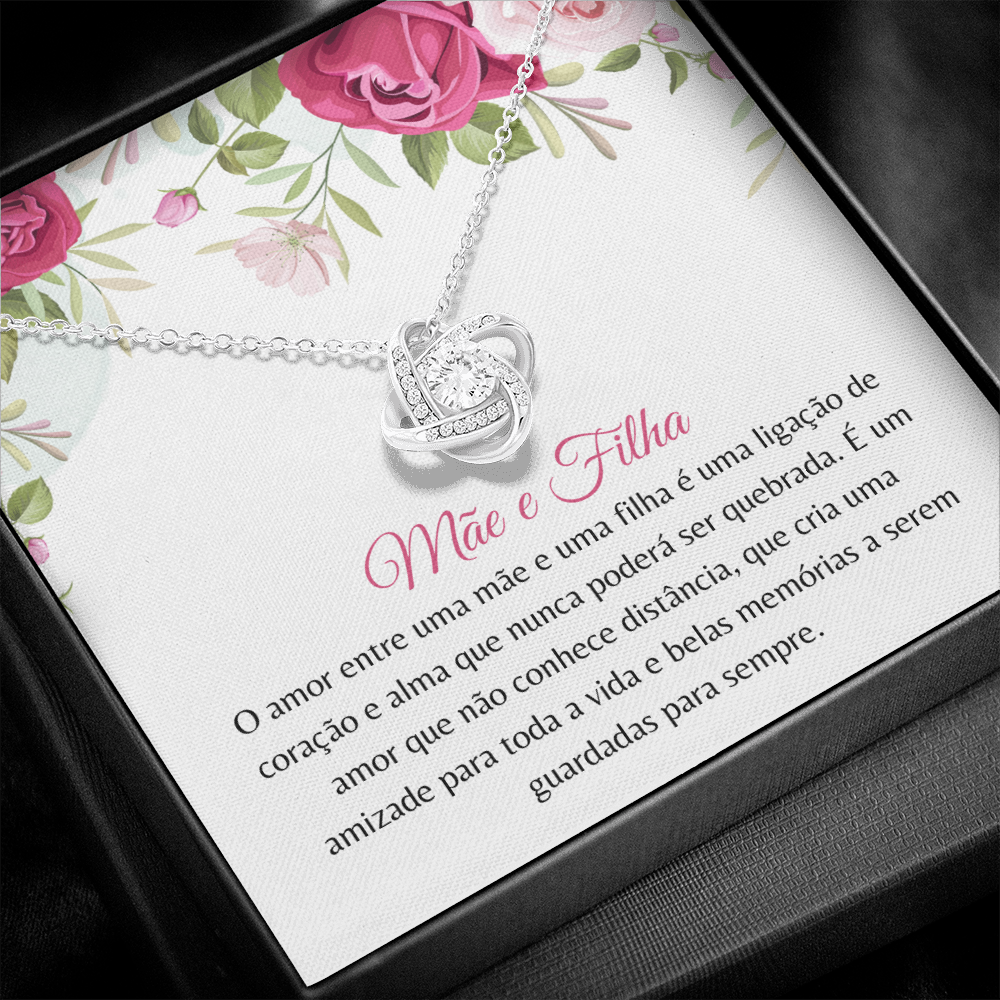 Mãe e Filha Colar Presente Portuguese Mother And Daughter Necklace