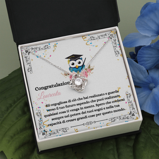 Congratulazioni Laureata Collana Italian Graduation Necklace Card Gift