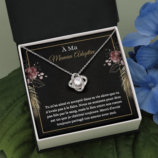Maman Adoptive Collier Cadeau French Bonus Mom Necklace Card