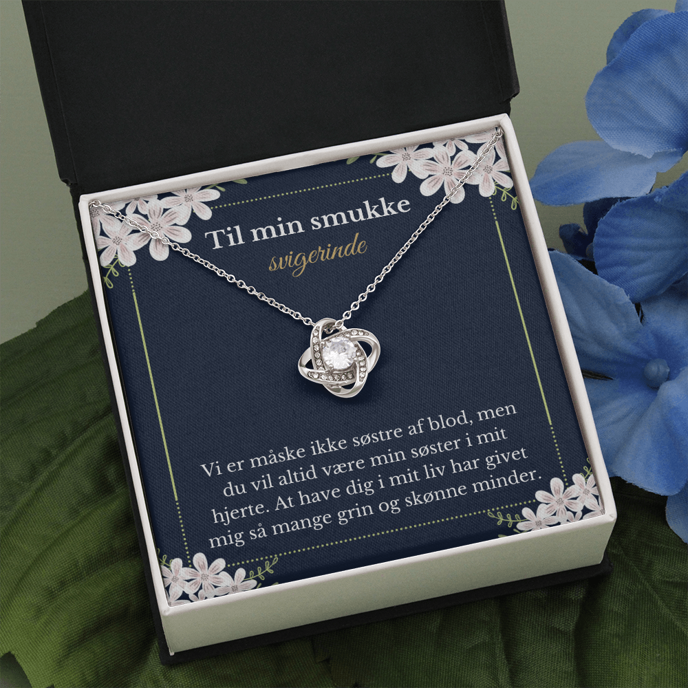 Svigerinde Halskæde Gave Danish Sister-In-Law Necklace Card