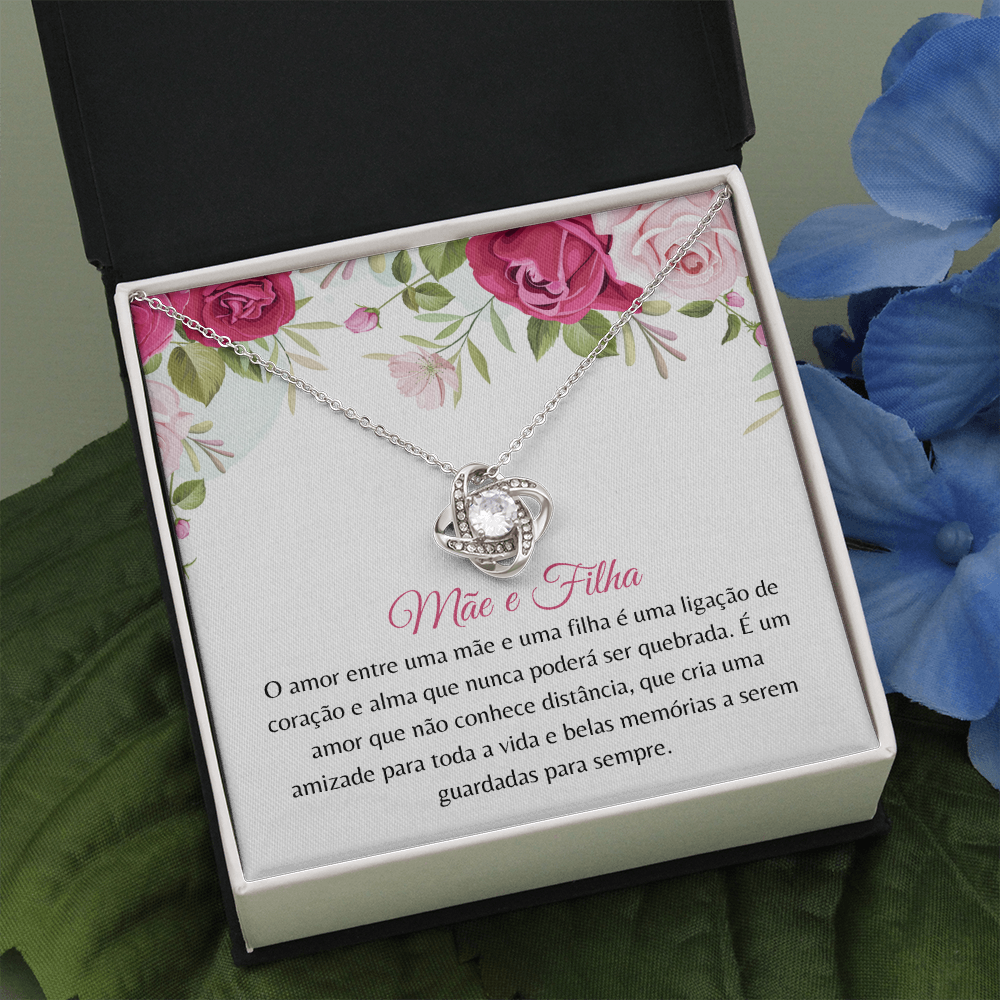 Mãe e Filha Colar Presente Portuguese Mother And Daughter Necklace