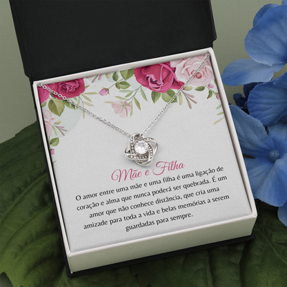 Mãe e Filha Colar Presente Portuguese Mother And Daughter Necklace