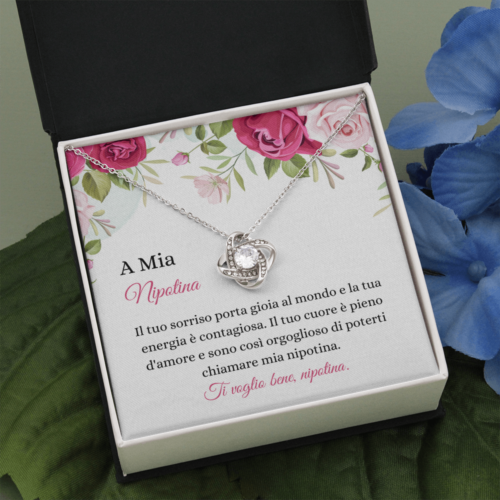 Mia Nipotina Collana Italian Granddaughter Message Card Necklace