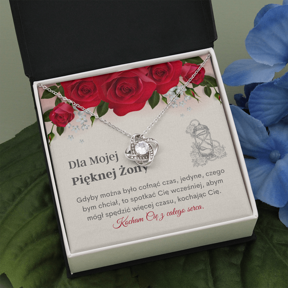 Pięknej Żony Naszyjnik Polish Wife Message Card Necklace