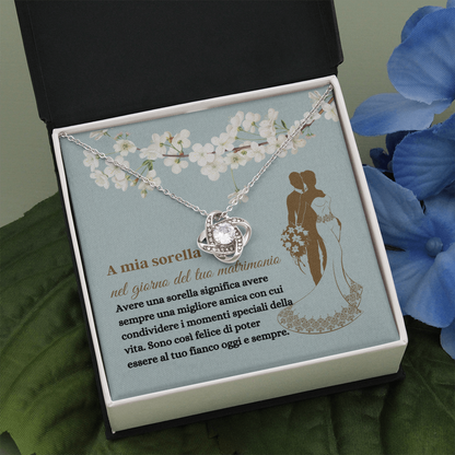 Sorella Matrimonio Collana Italain Sister Wedding Necklace Gift