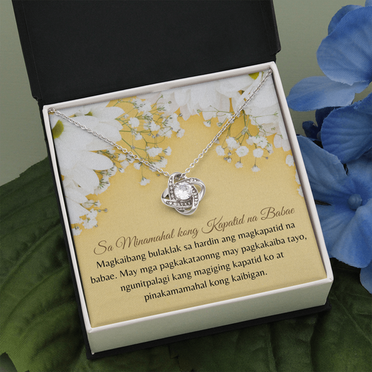 Kapatid na Babae Kuwintas Tagalog Sister Necklace Card