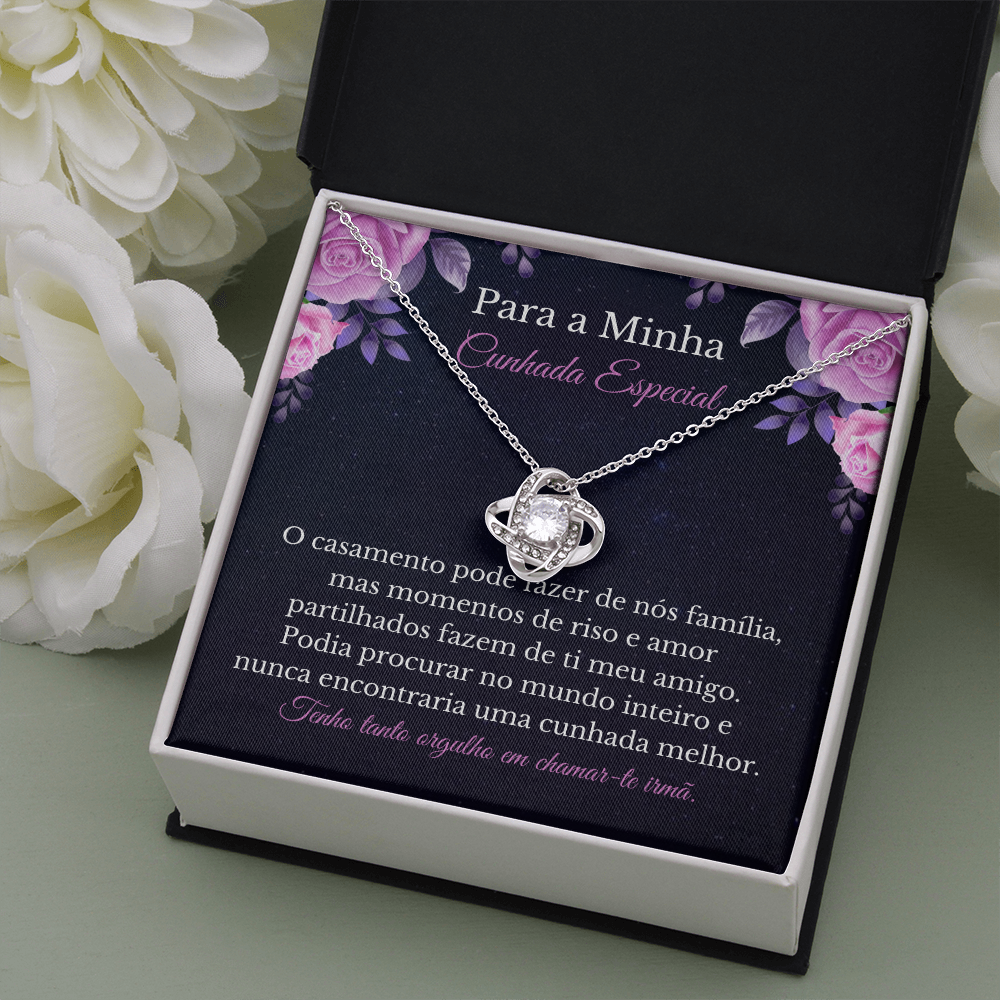 Cunhada Colar Presente Portuguese Sister-In-Law Necklace Gift