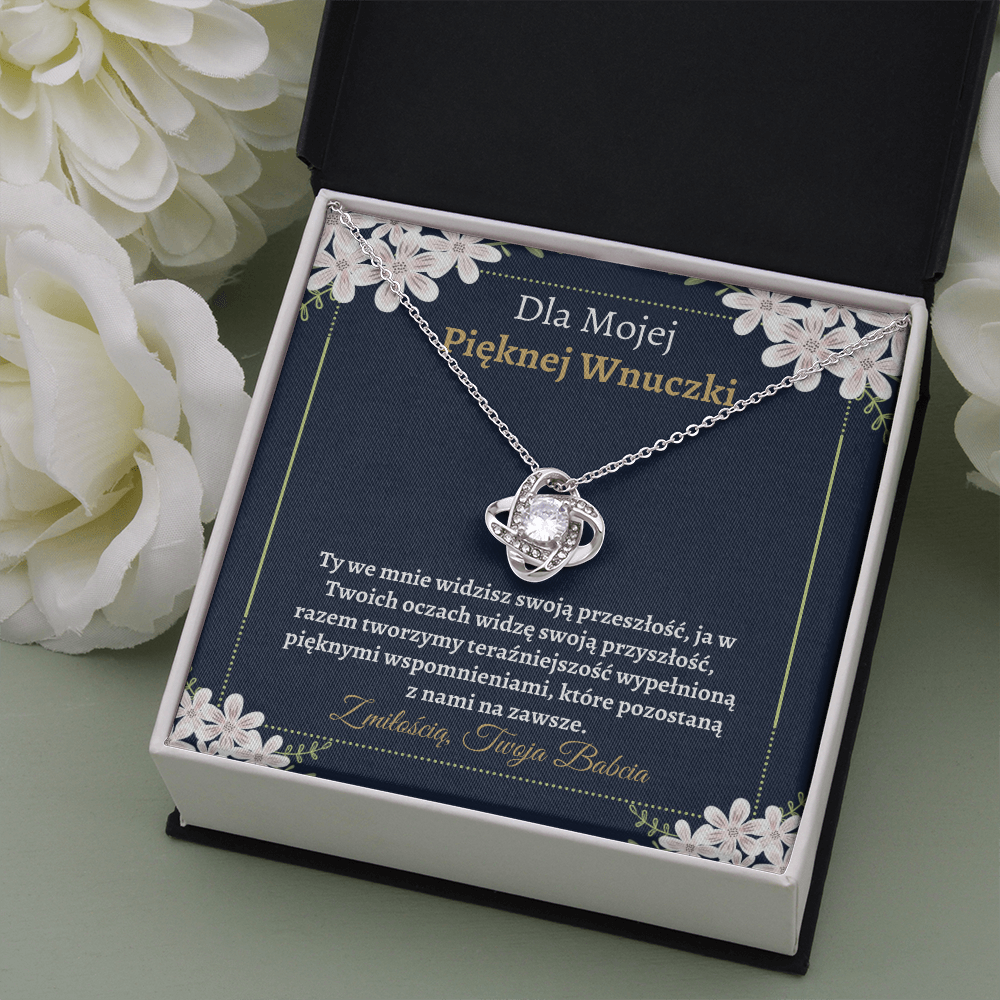 Pięknej Wnuczki Naszyjnik Polish Granddaughter Necklace Card