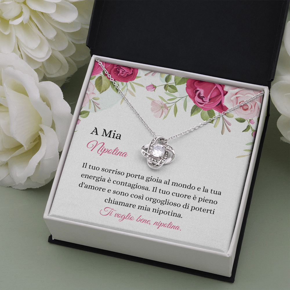 Mia Nipotina Collana Italian Granddaughter Message Card Necklace