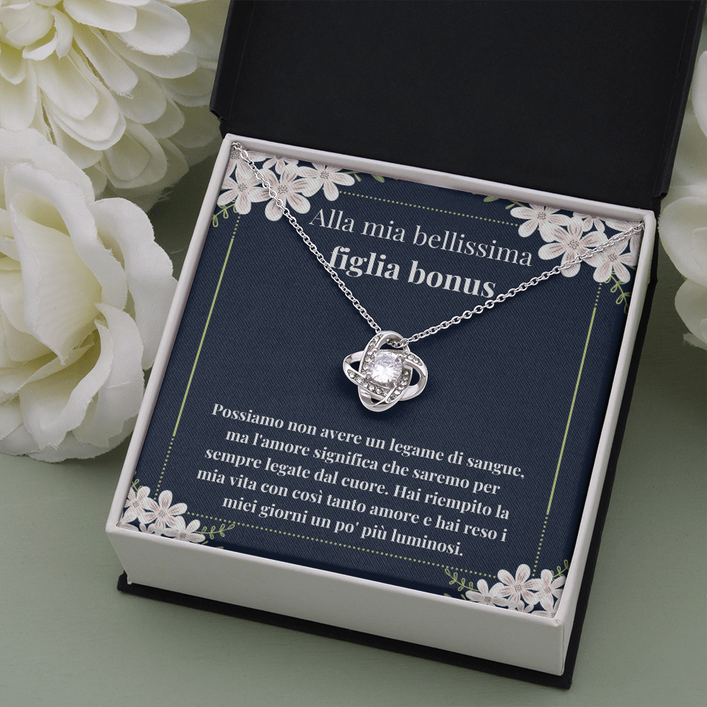 Figlia Bonus Collana Regalo Italian Bonus Daughter Necklace Card