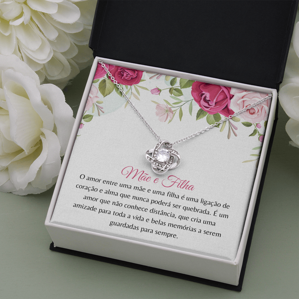 Mãe e Filha Colar Presente Portuguese Mother And Daughter Necklace