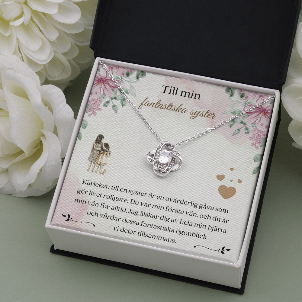 Fantastiska syster Halsband Swedish Sister Necklace Card
