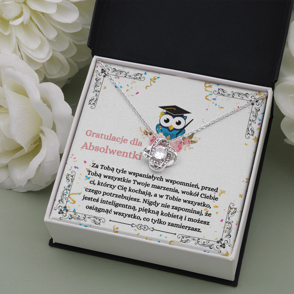 Gratulacje Dla Absolwentki Naszyjnik Polish Graduation Necklace Card