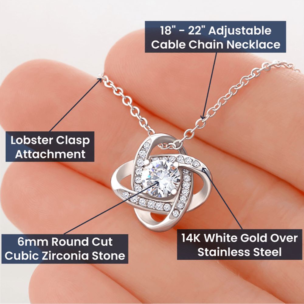 Amazing Mother-In-Law Card Love Knot Necklace
