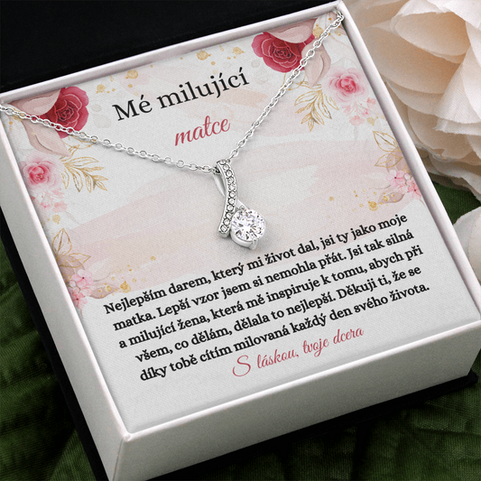 Milující Matce Náhrdelník Czech Mother Necklace Card